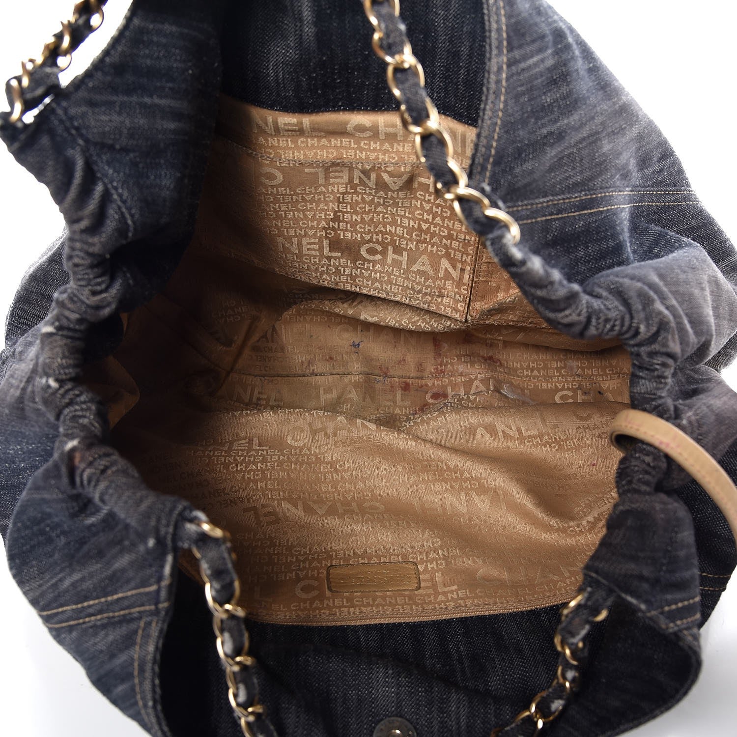 Chanel Denim XL Coco Cabas Tote Dark Blue 6 of 14