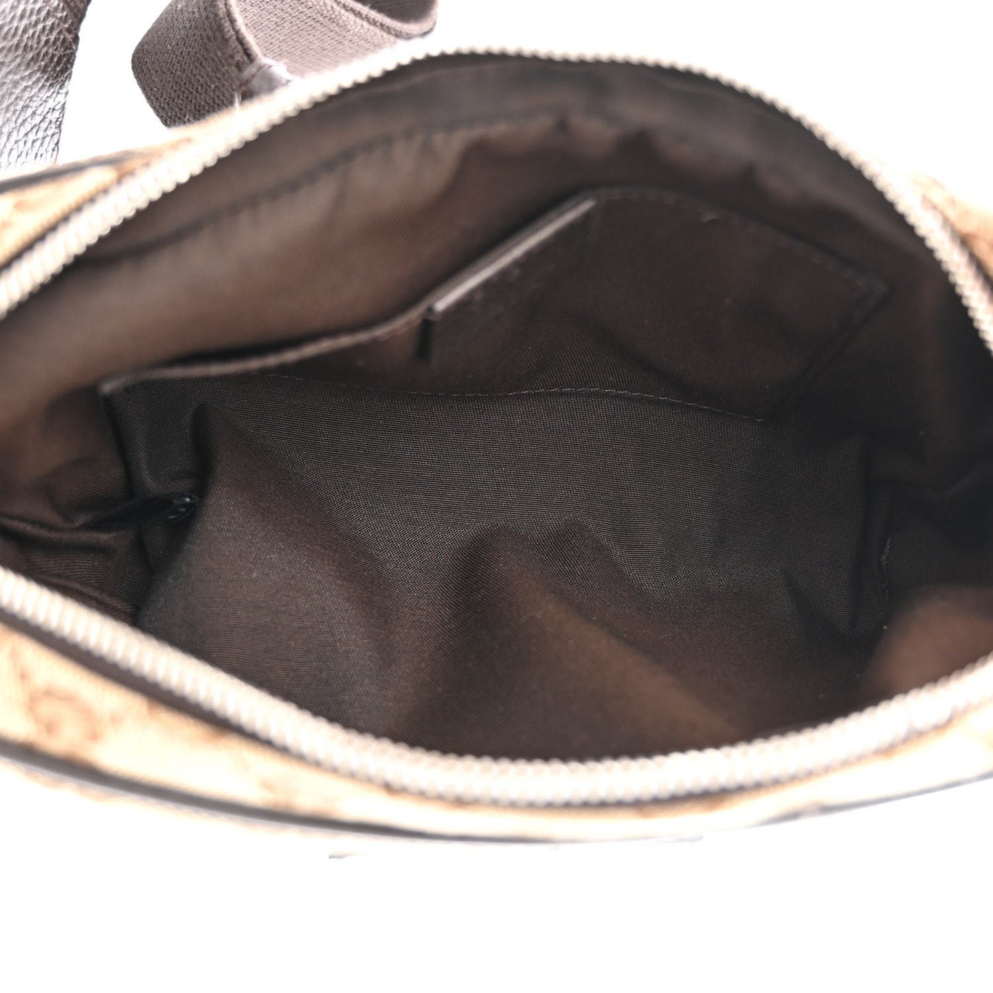 Monogram Dollar Calfskin Belt Bag Beige Ebony Testa di Moro Marrone Scuro
