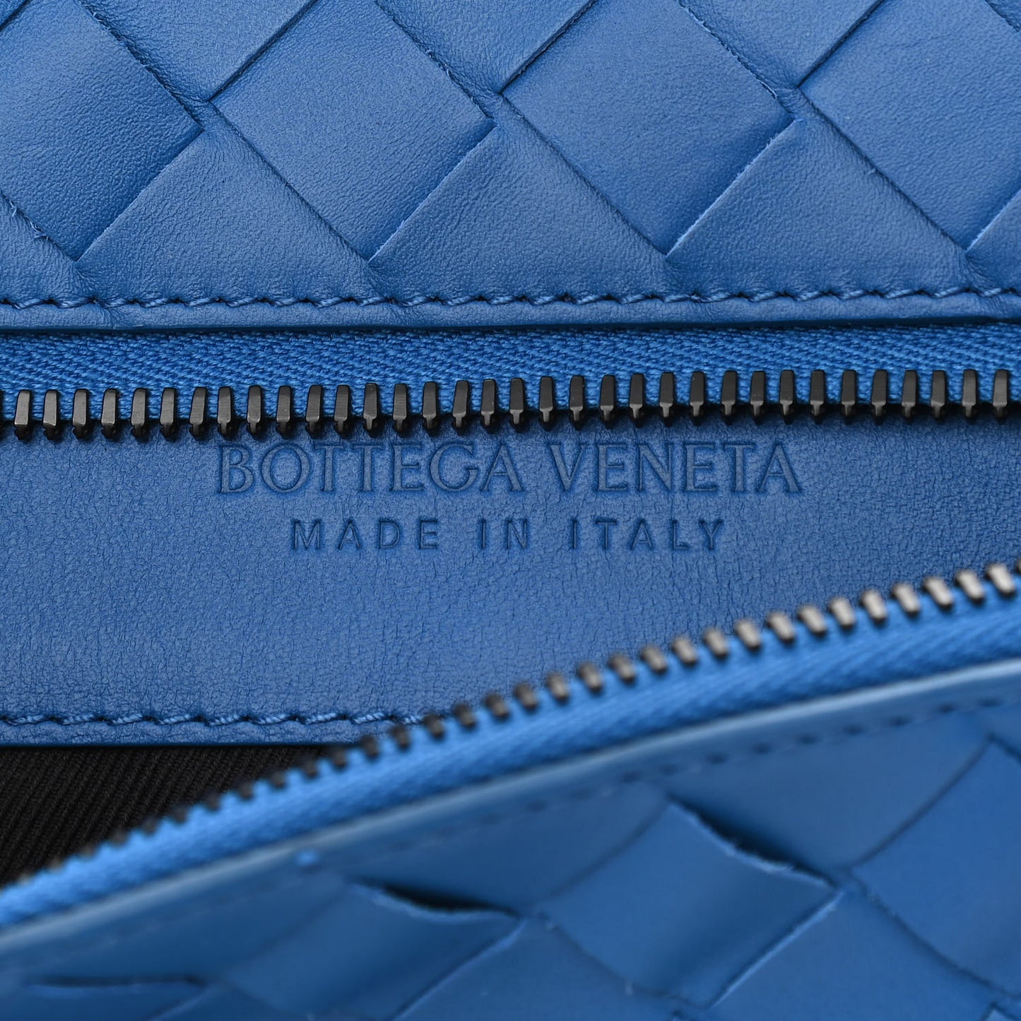Nappa Intrecciato Belt Bag Bluette