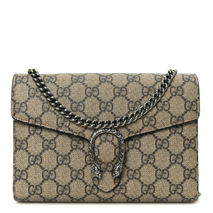 Gucci GG Supreme Monogram Mini Dionysus Chain Wallet Beige Taupe 1 of 10