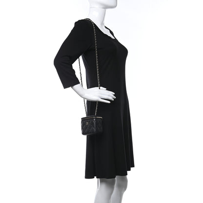 Chanel Caviar Quilted Mini Vanity Case With Chain Black 2 of 11