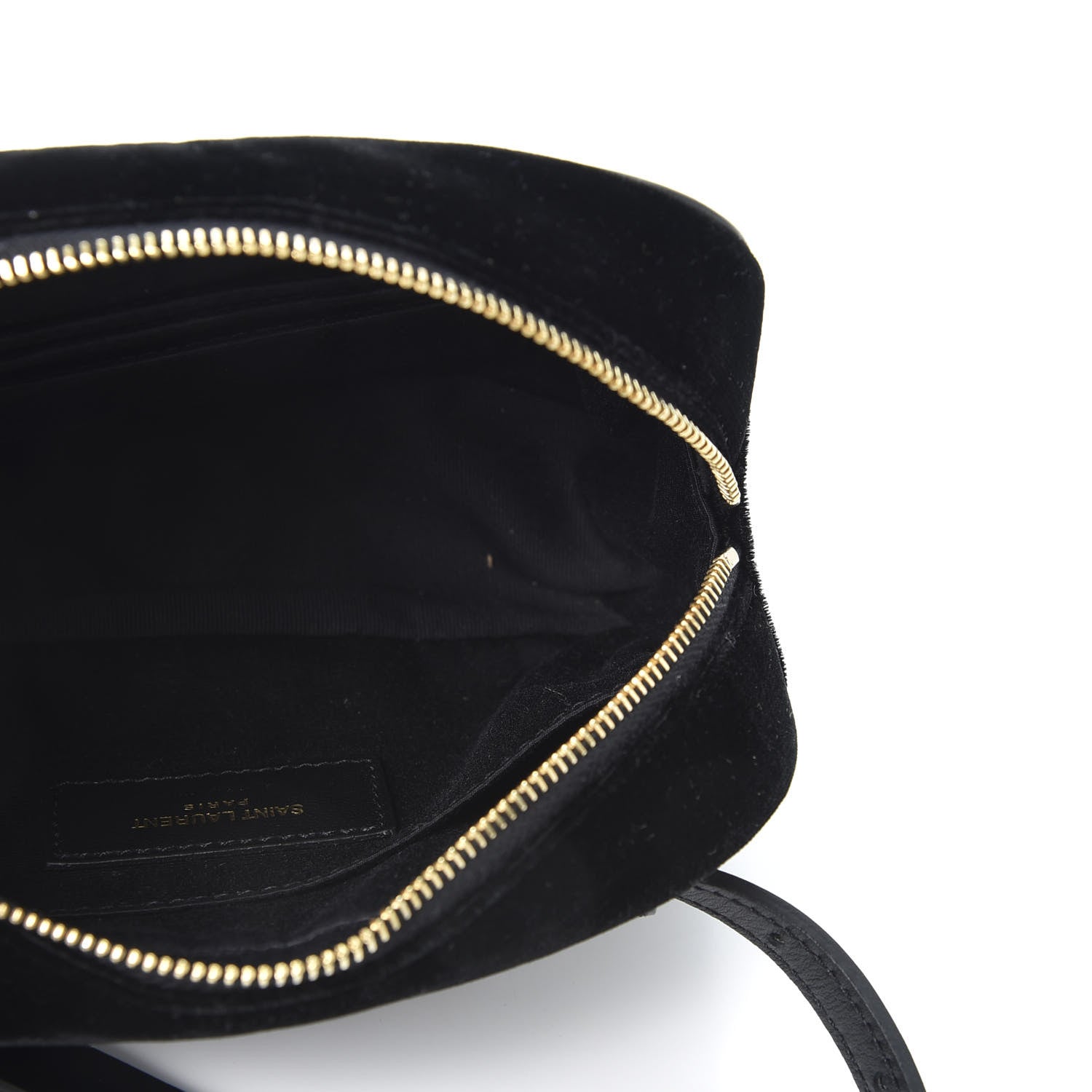 Saint Laurent Velour Matelasse Monogram Lou Belt Bag Black 4 of 9