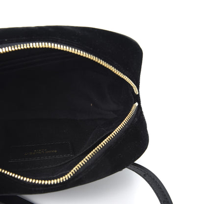 Saint Laurent Velour Matelasse Monogram Lou Belt Bag Black 4 of 9