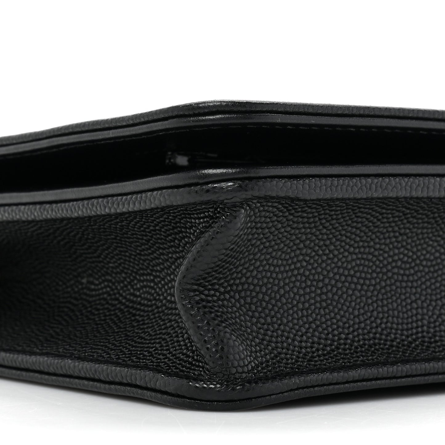 Caviar Quilted Boy Wallet On Chain WOC Black