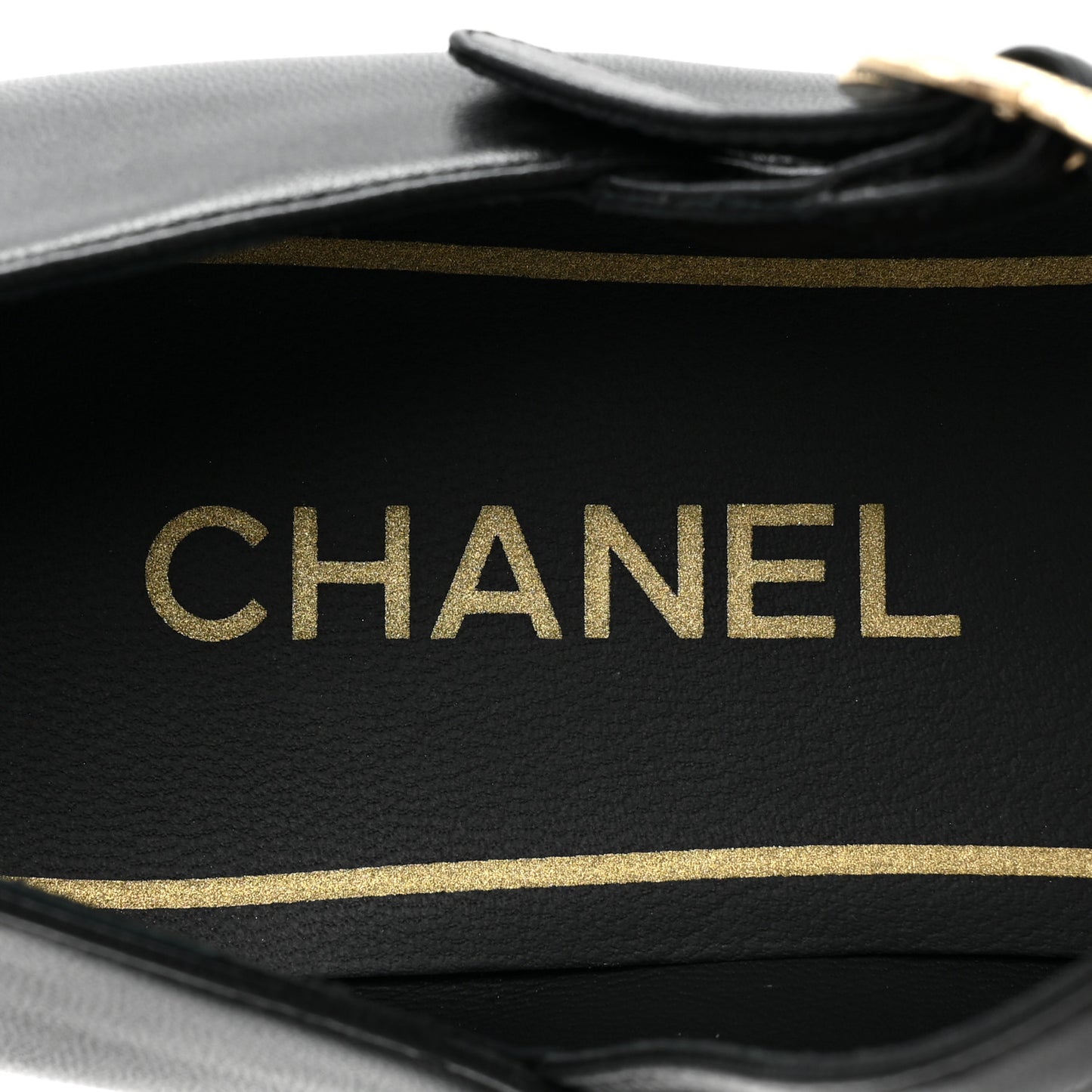 Lambskin Patent Cap Toe Mary Jane Flats 39.5 Black