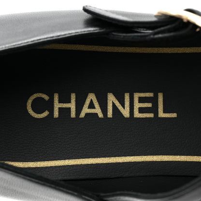 Chanel Lambskin Patent Cap Toe Mary Jane Flats 39.5 Black 7 of 9