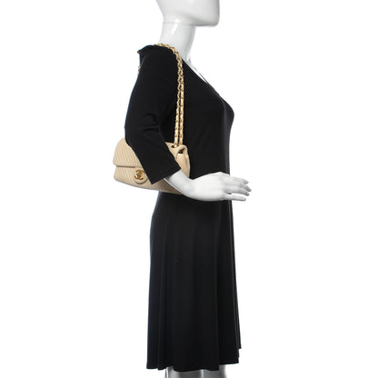 Chanel Calfskin Chevron Small Surpique Flap Ivory 2 of 16