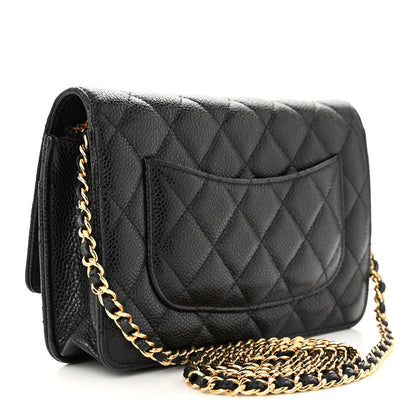 Chanel Caviar Quilted Wallet on Chain WOC Black 3 of 11