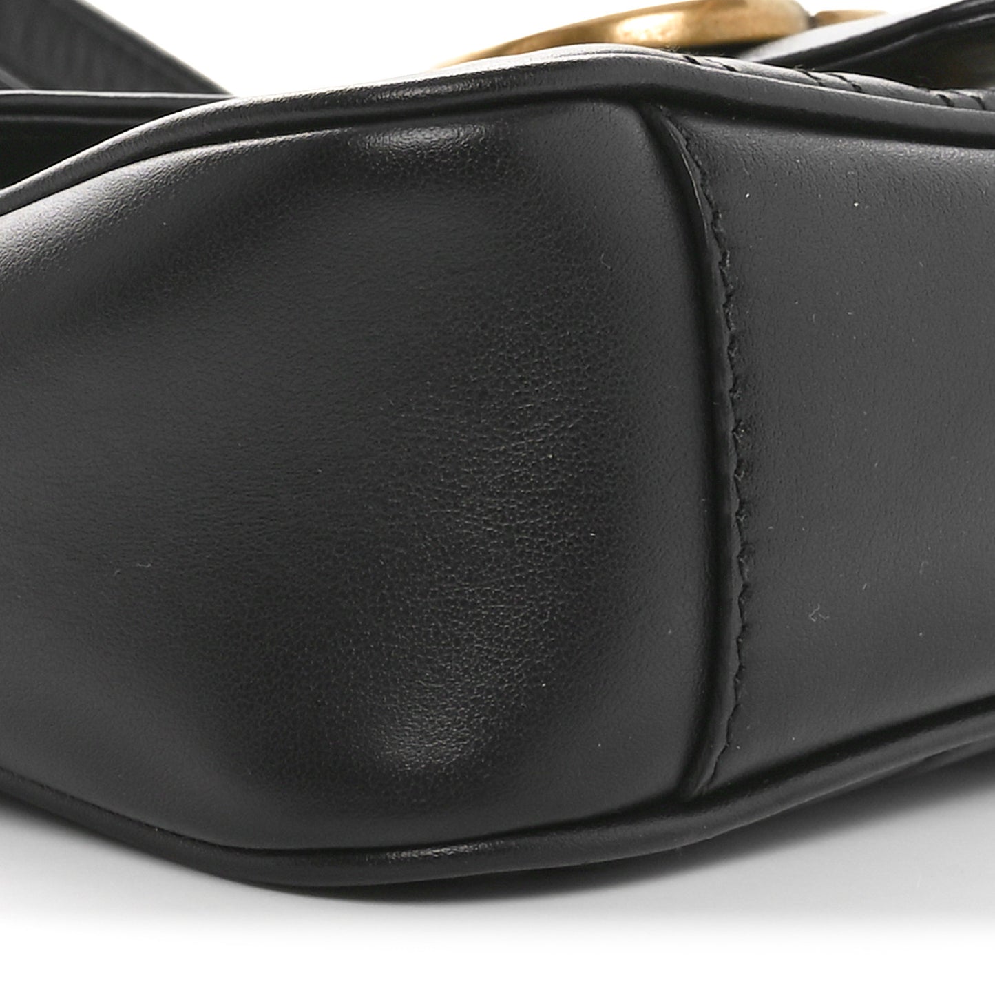 Calfskin Matelasse Mini GG Marmont Shoulder Bag Black