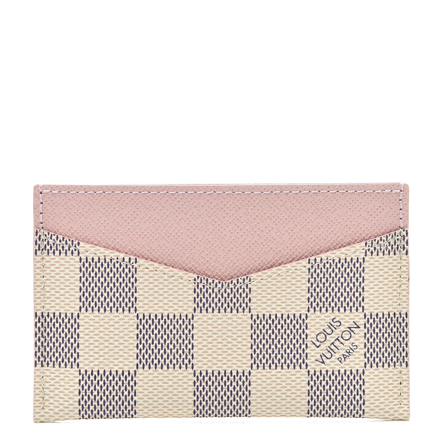 Louis Vuitton Damier Azur Daily Card Holder Rose Ballerine 1 of 8