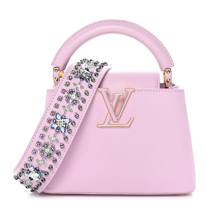 Louis Vuitton Smooth Calfskin Swarovski Crystal Mini Capucines Wisteria Purple 1 of 11