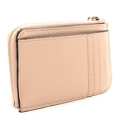 Chloe Grained Calfskin Alphabet Zip Card Holder Cement Pink 3 of 8