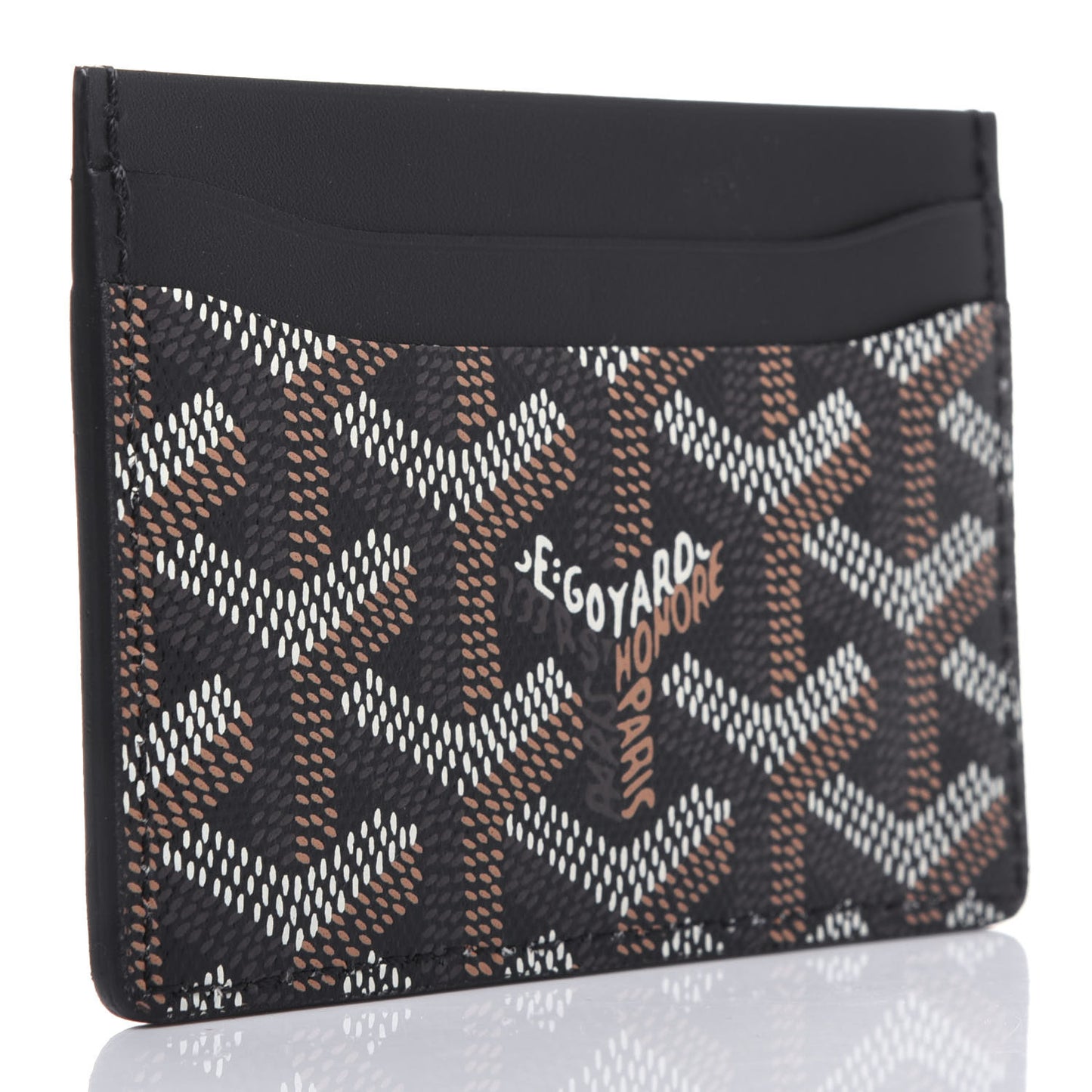 Goyardine Saint Sulpice Card Holder Black