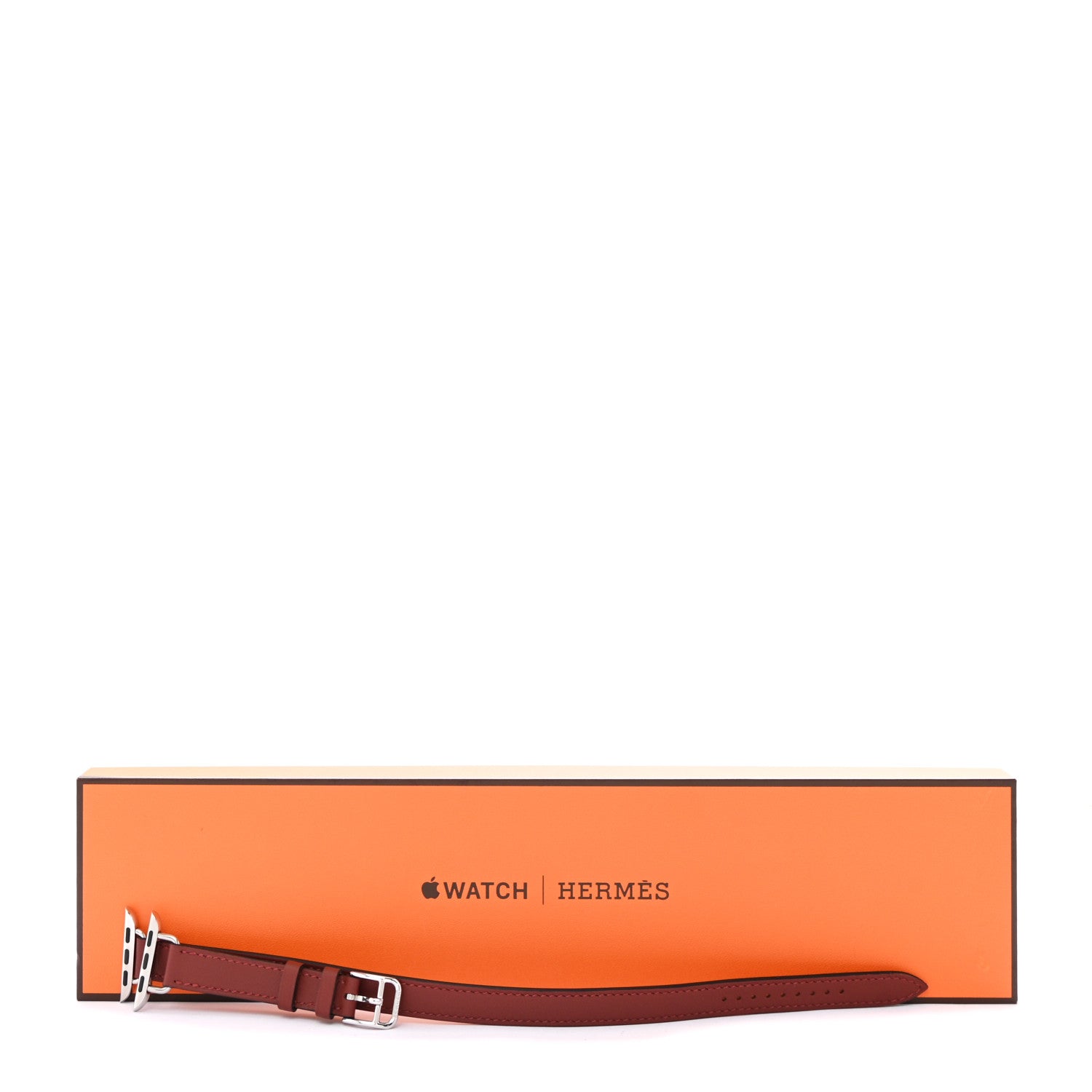 Hermes Swift 41mm Apple Watch Attelage Double Tour Band Rouge H 5 of 5