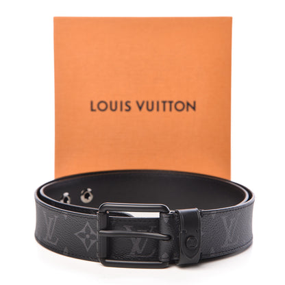 Louis Vuitton Monogram Eclipse 35 MM Voyager Belt 95 36 7 of 7