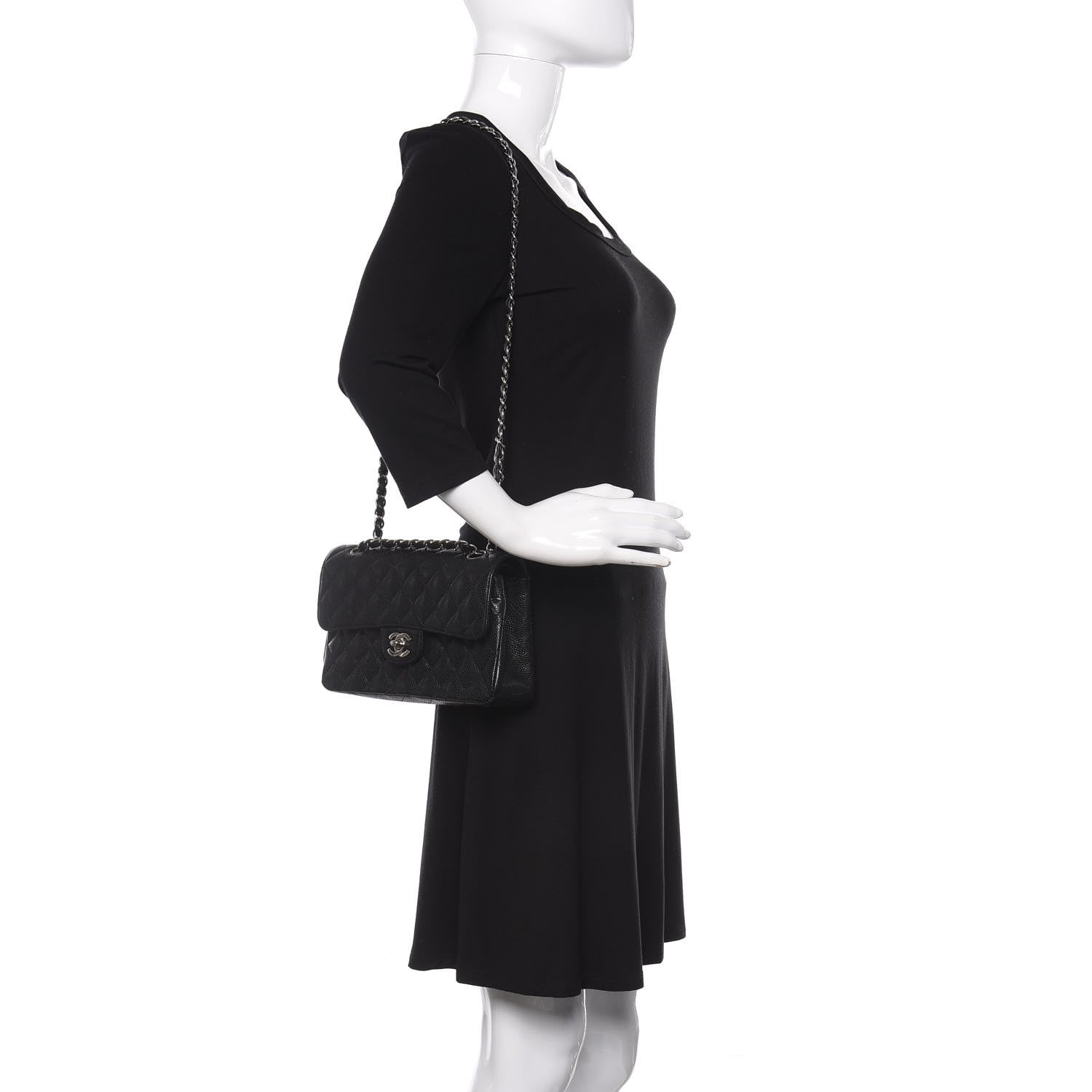 Chanel Caviar Quilted Small Double Flap Black 2 of 13