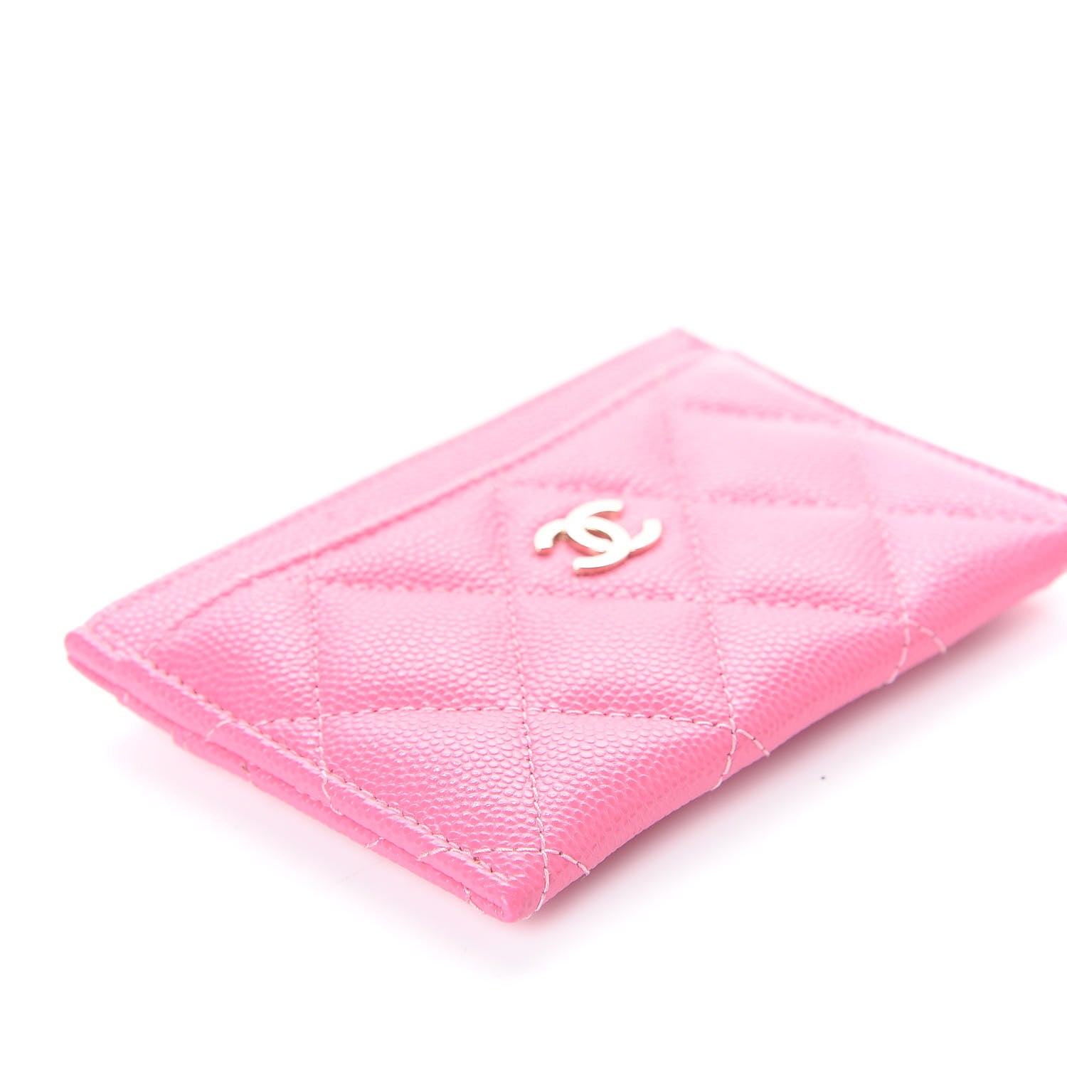 Chanel Caviar Quilted Card Holder Pink 4 of 10