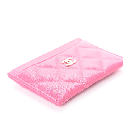 Chanel Caviar Quilted Card Holder Pink 4 of 10
