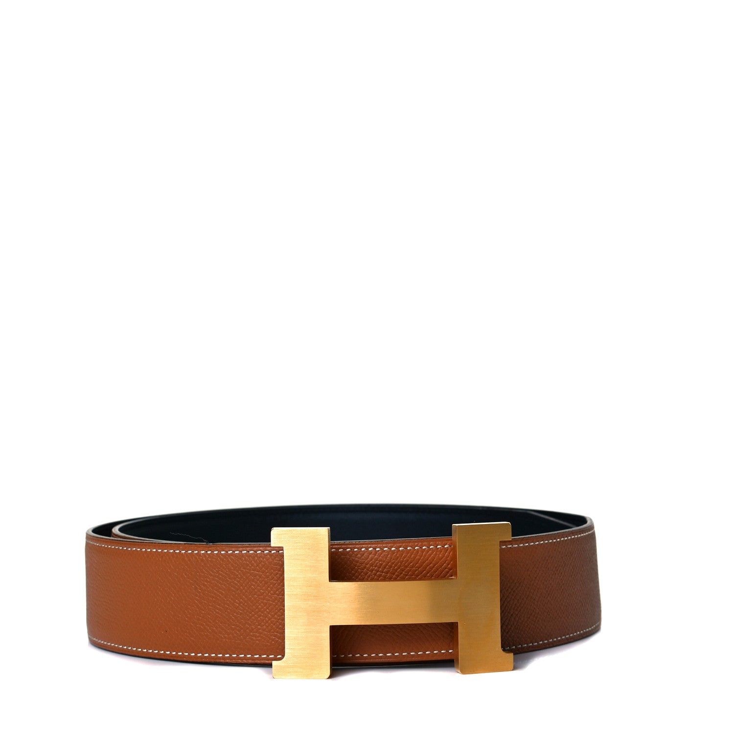 Hermes Epsom Chamonix 42mm Constance 2 H Belt 90 Gold Black 1 of 4