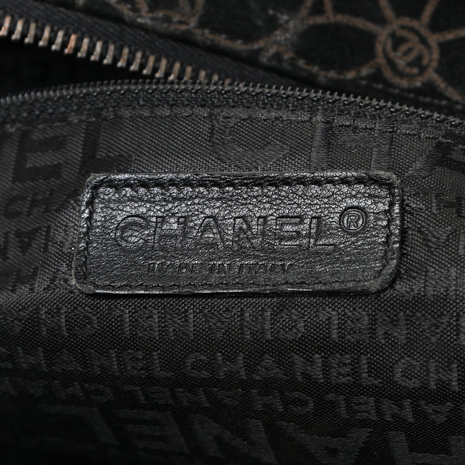 Chanel Velvet Camellia Embossed Shoulder Bag Black 5 of 17