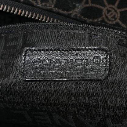Chanel Velvet Camellia Embossed Shoulder Bag Black 5 of 17