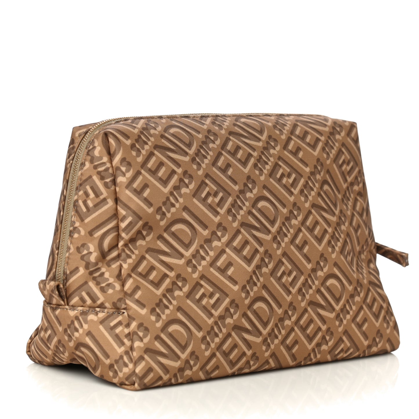 X SKIMS Nylon Medium Trapezoid Beauty Pouch Sand
