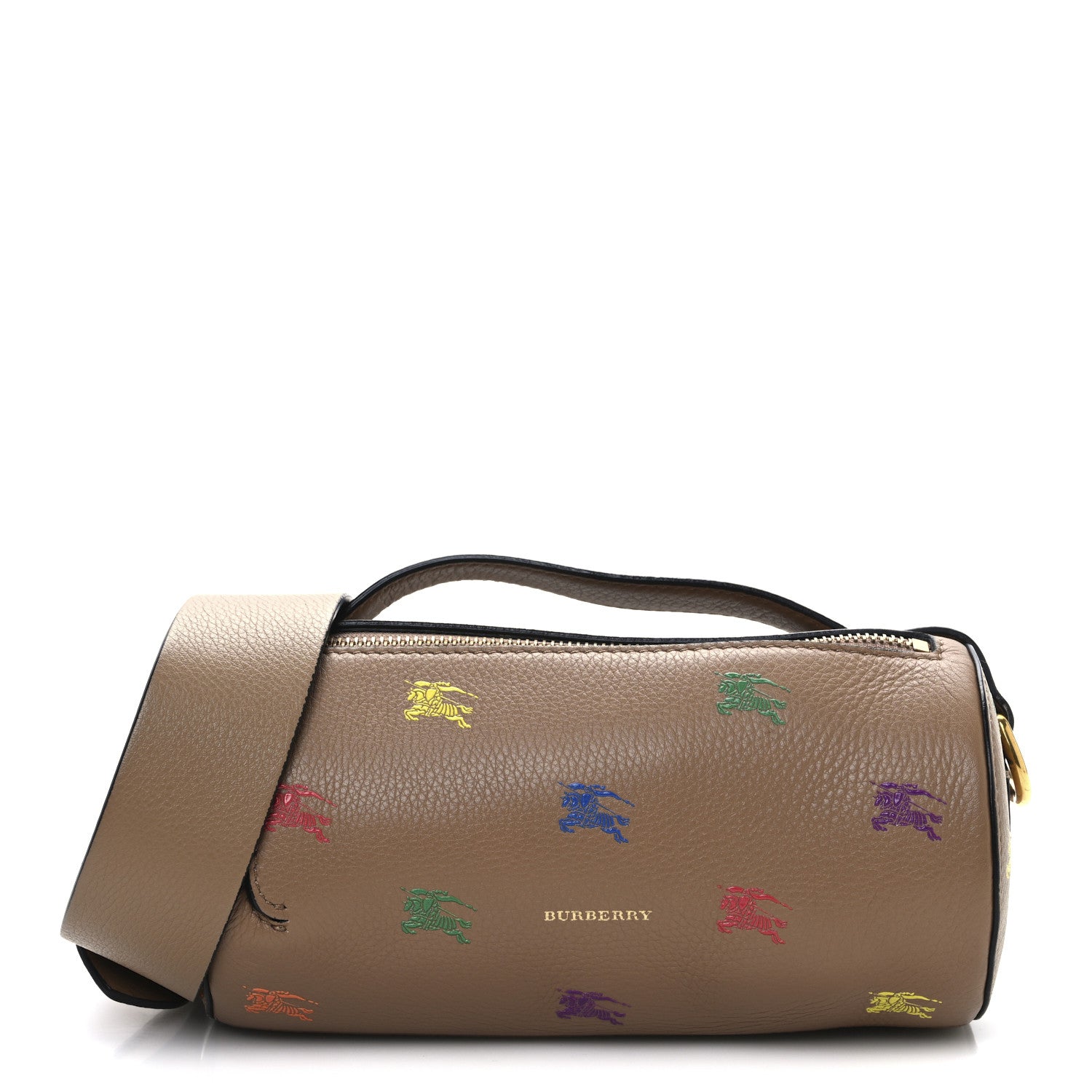Burberry Grained Calfskin EKD The Barrel Bag Light Camel 1 of 10