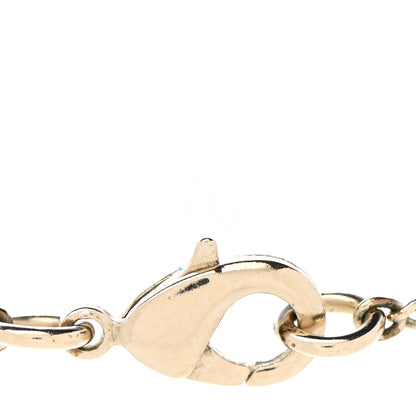 Chanel Crystal Pearl CC Chain Necklace Gold Black 5 of 6