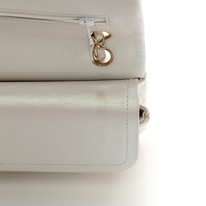 Chanel Iridescent Calfskin Quilted Medium Double Flap White 14 of 22
