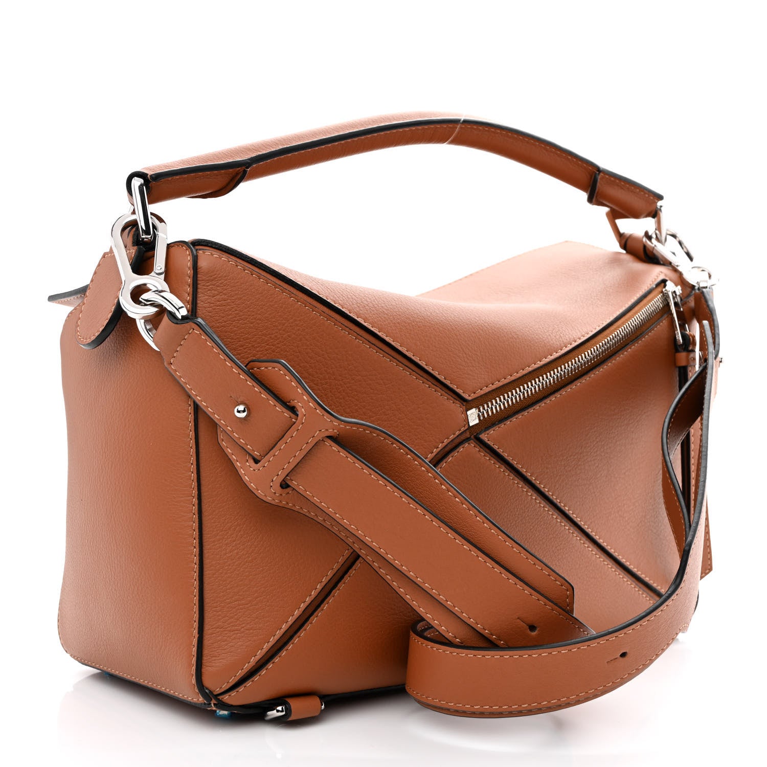 Loewe Calfskin Medium Puzzle Bag Tan 3 of 9