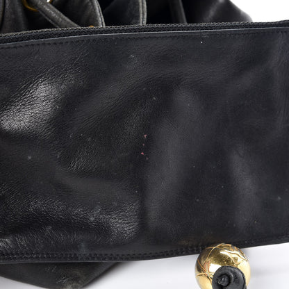 Chanel Lambskin CC Drawstring Shoulder Bag Black 9 of 14