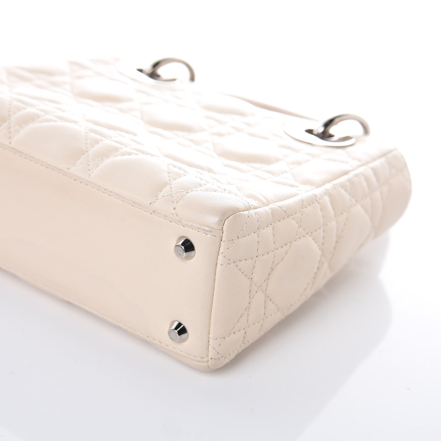 Christian Dior Lambskin Cannage Mini Lady Dior Light Beige 12 of 20