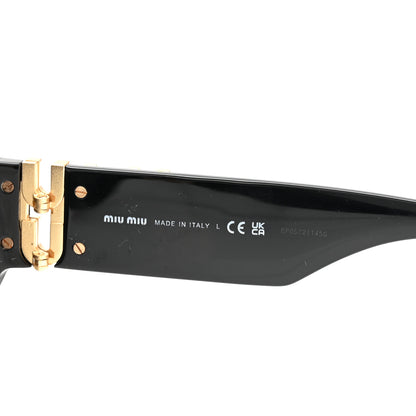 Miu Miu Acetate Oval Glimpse Sunglasses SMU11W Black 5 of 8