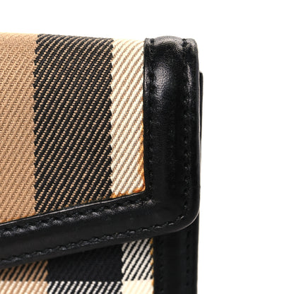 Burberry Calfskin Mega Check Continental Wallet Black 10 of 10