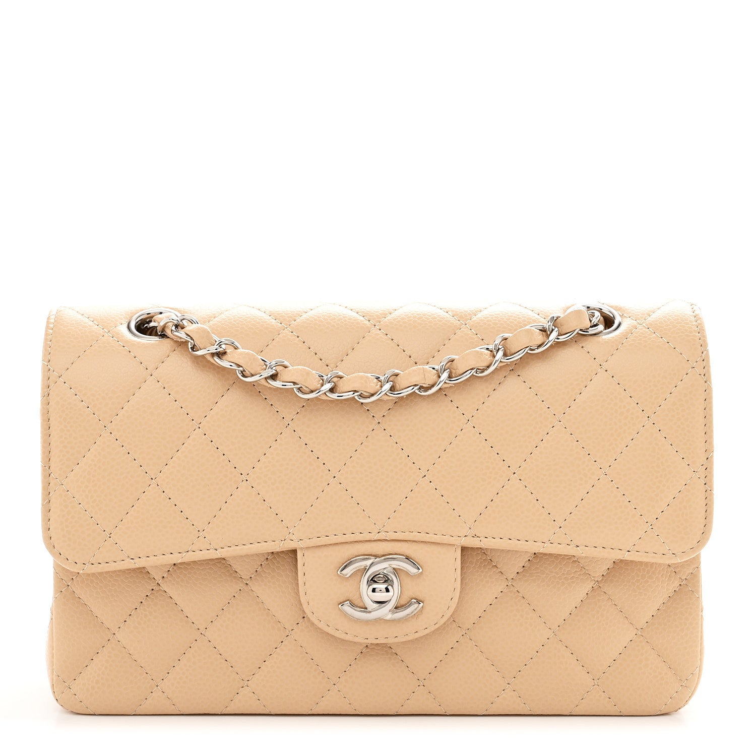 Chanel Caviar Quilted Small Double Flap Beige 1 of 11
