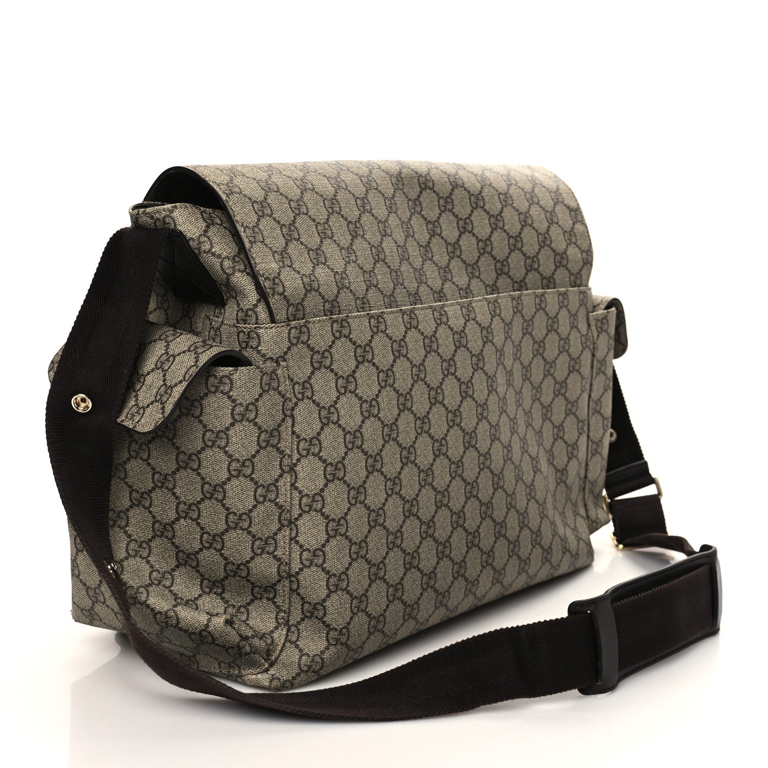 Gucci GG Plus Monogram Messenger Diaper Bag Dark Brown 4 of 8