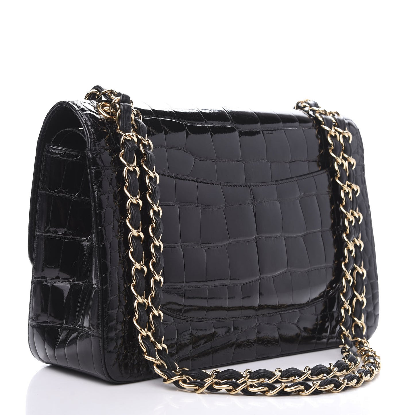 Alligator Jumbo Double Flap Black