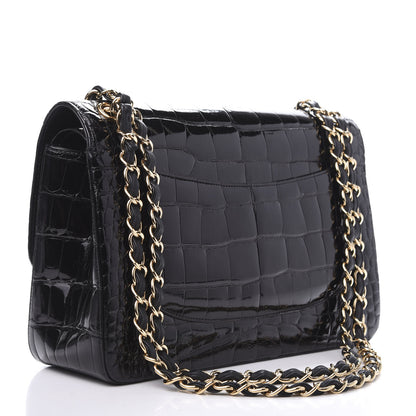 Chanel Alligator Jumbo Double Flap Black 4 of 13
