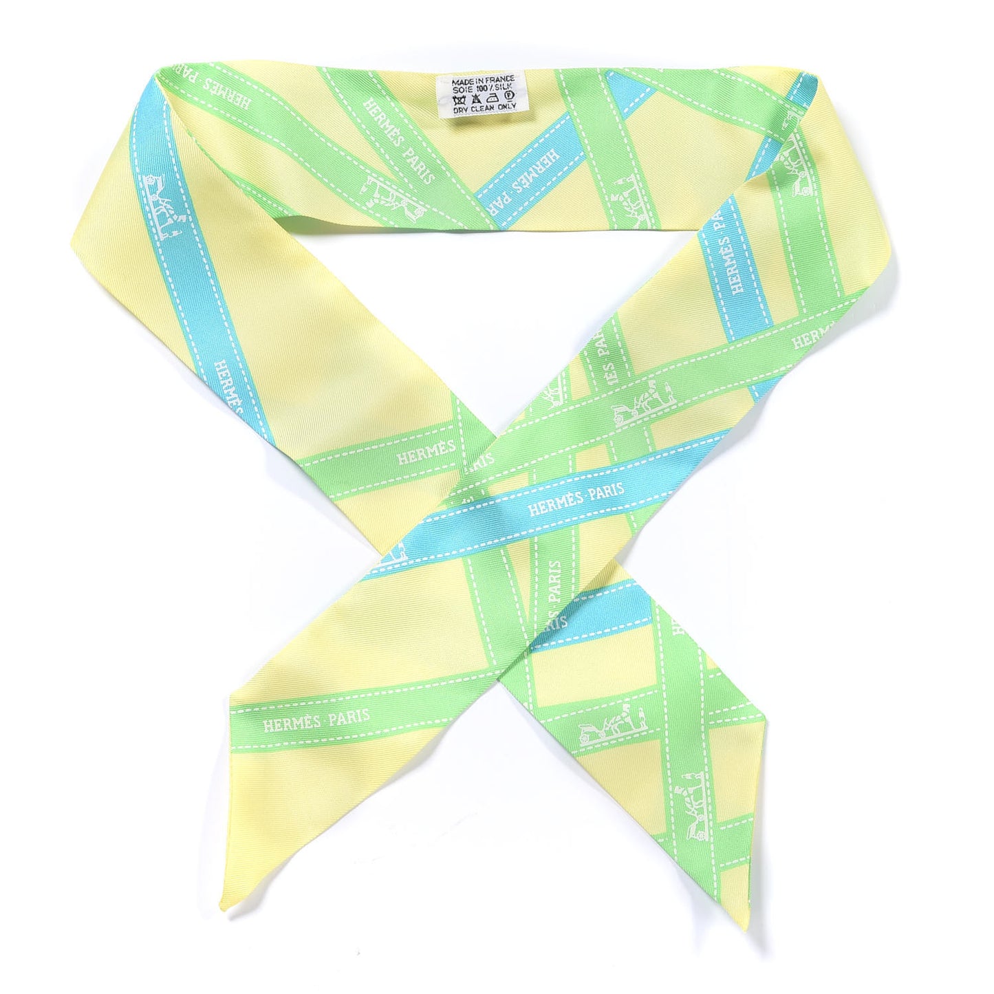 Silk Bolduc Twilly Citron Vert Vif Turquoise