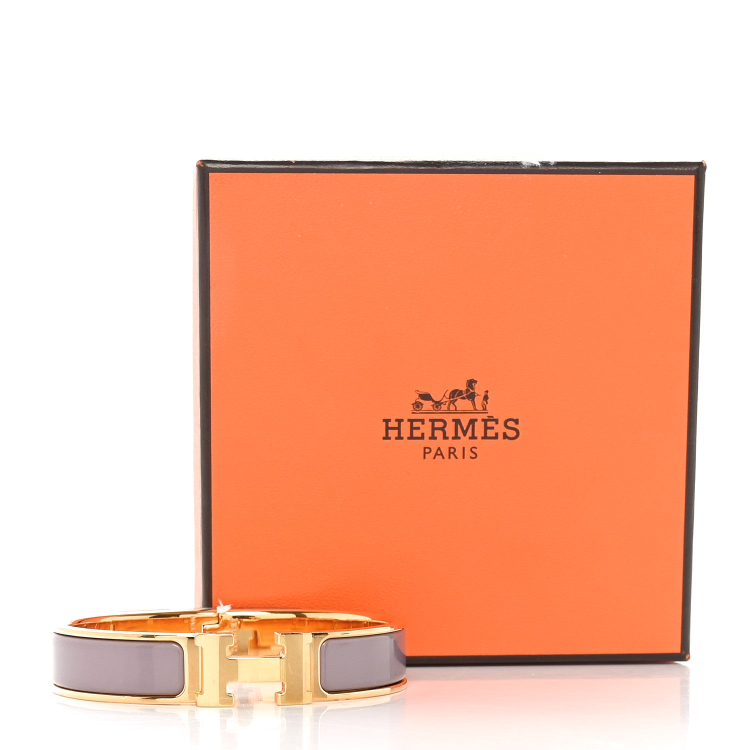 Hermes Enamel Narrow Clic Clac H Bracelet PM Marron Glace 5 of 5