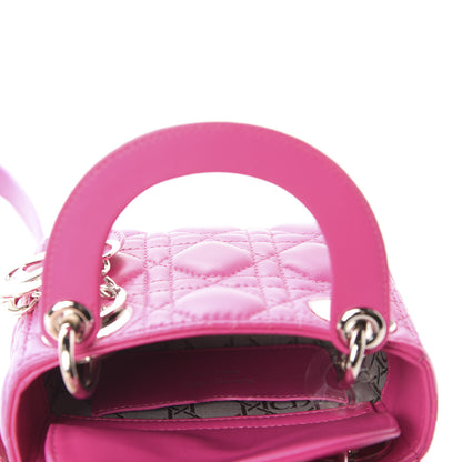 Christian Dior Lambskin Cannage Mini Lady Dior Sorbet 5 of 10