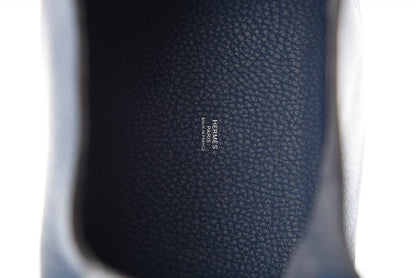Hermes Taurillon Clemence Picotin Lock 18 PM Bleu Agate 6 of 9