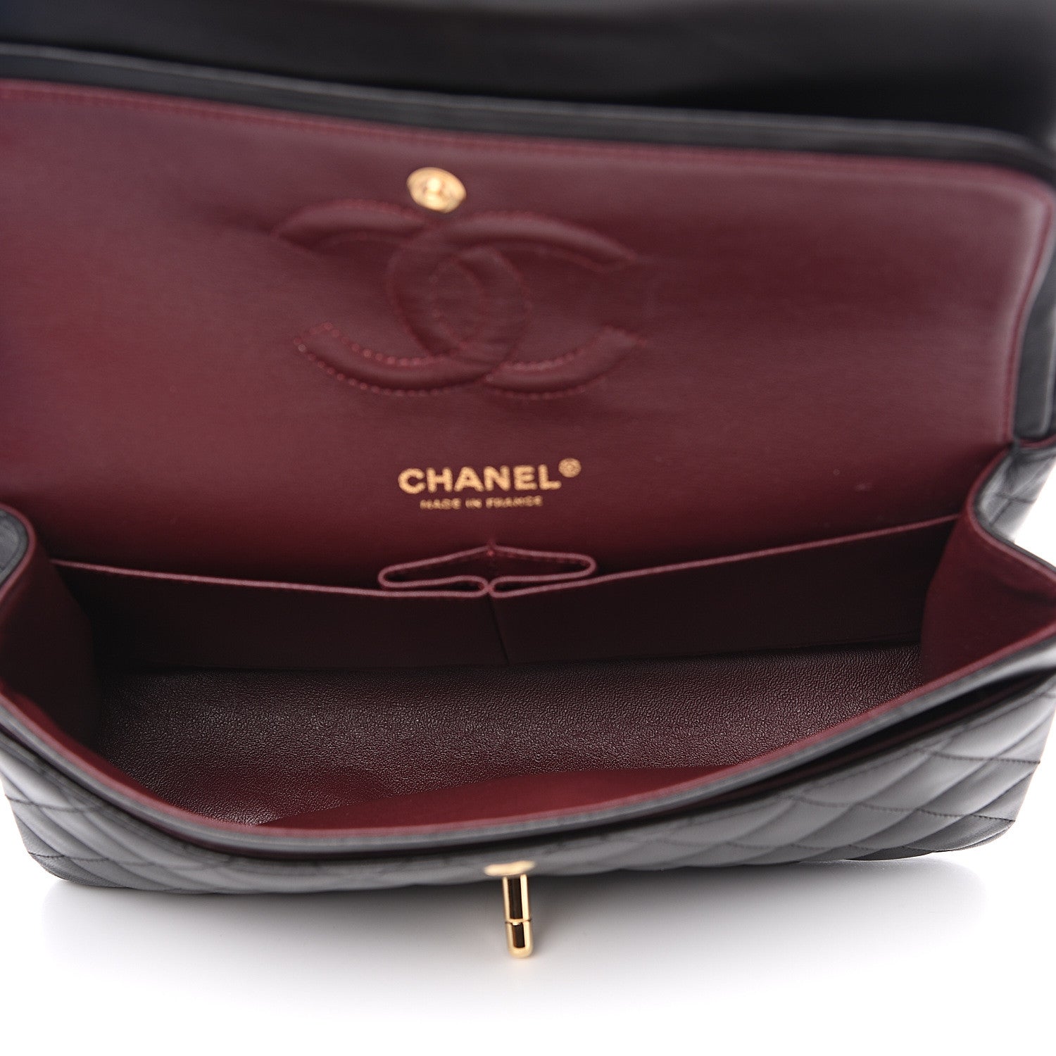 Chanel Lambskin Quilted Medium Double Flap Black 4 of 15