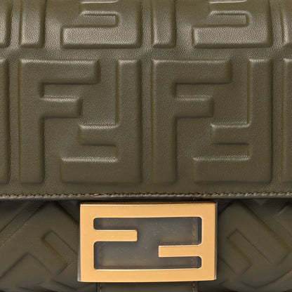Fendi Nappa FF 1974 Embossed Baguette Avocado 8 of 11