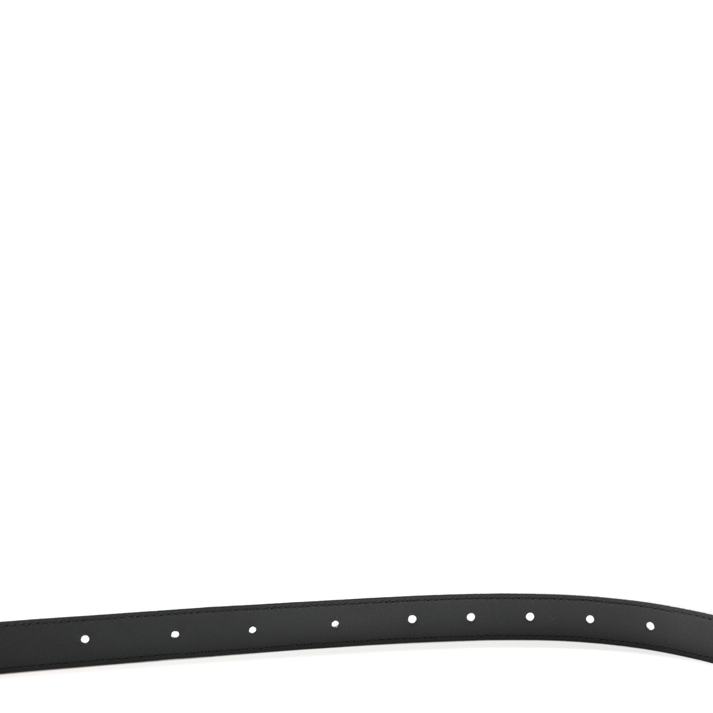 Moon Calfskin Pearl Double G 20mm Belt 80 32 Black Cream