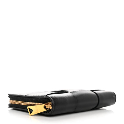 Bottega Veneta Calfskin Maxi Intreccio Zip Around Wallet Black 4 of 7