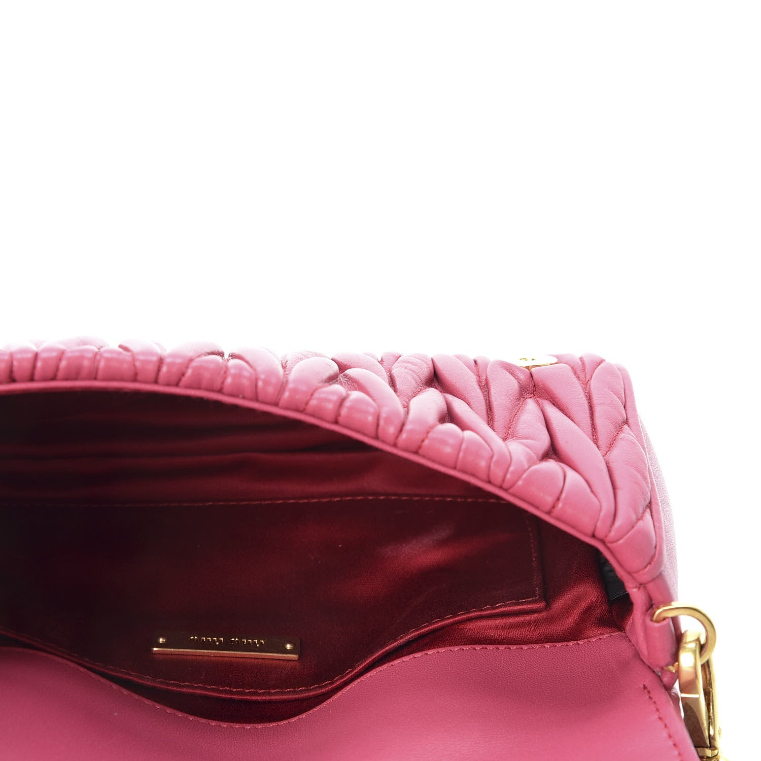 Miu Miu Nappa Matelasse Crossbody Peonia 4 of 8