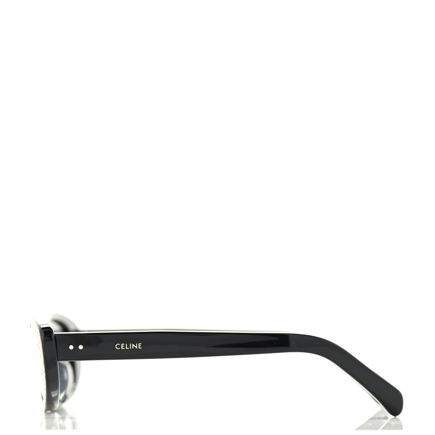 Celine Acetate Cat Eye Studded Sunglasses CL4144US Black 2 of 6