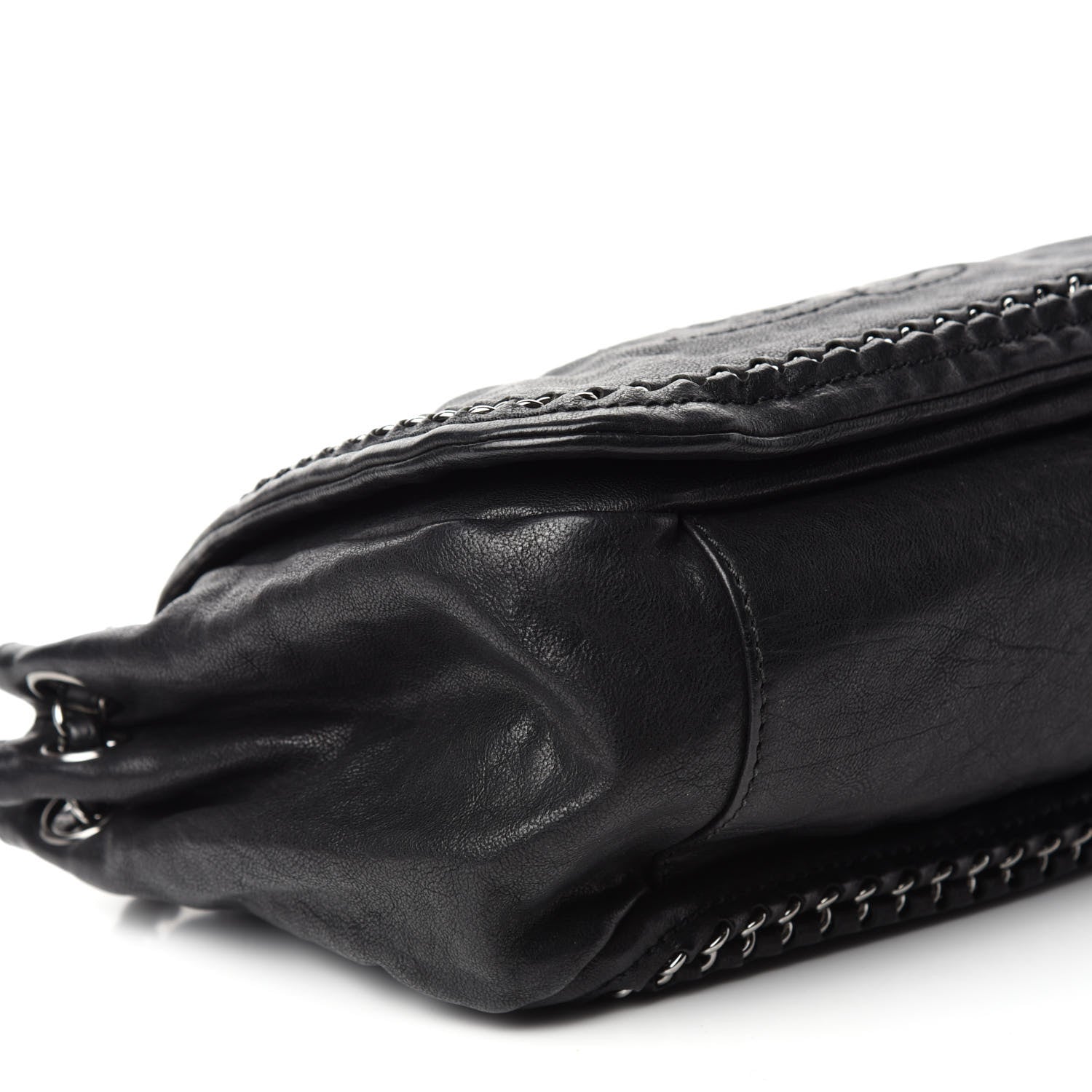 Chanel Metallic Goatskin Luxe Ligne Flap Black 6 of 10