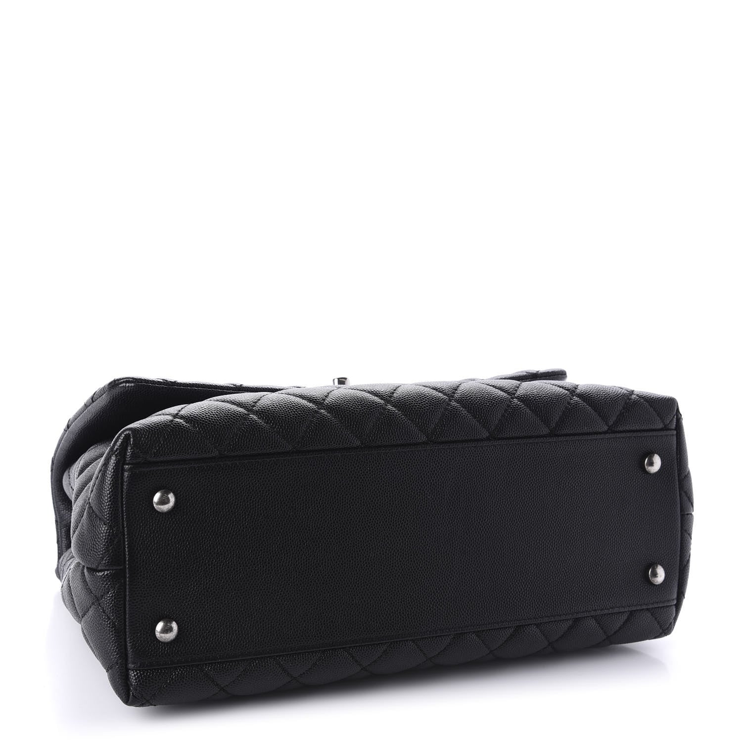 Chanel Caviar Quilted Small Coco Handle Flap Black 4 of 10
